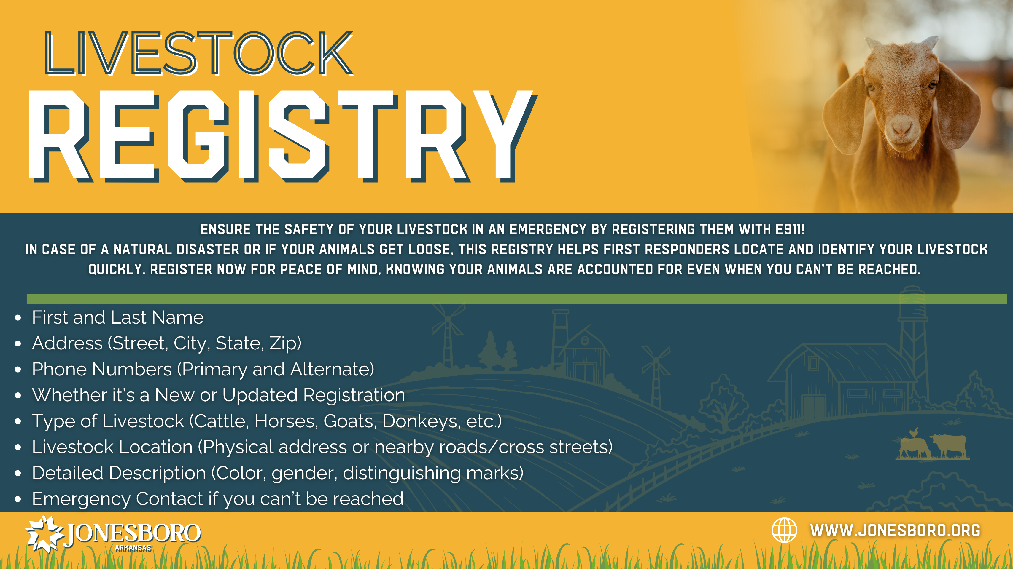 livestock registry for website