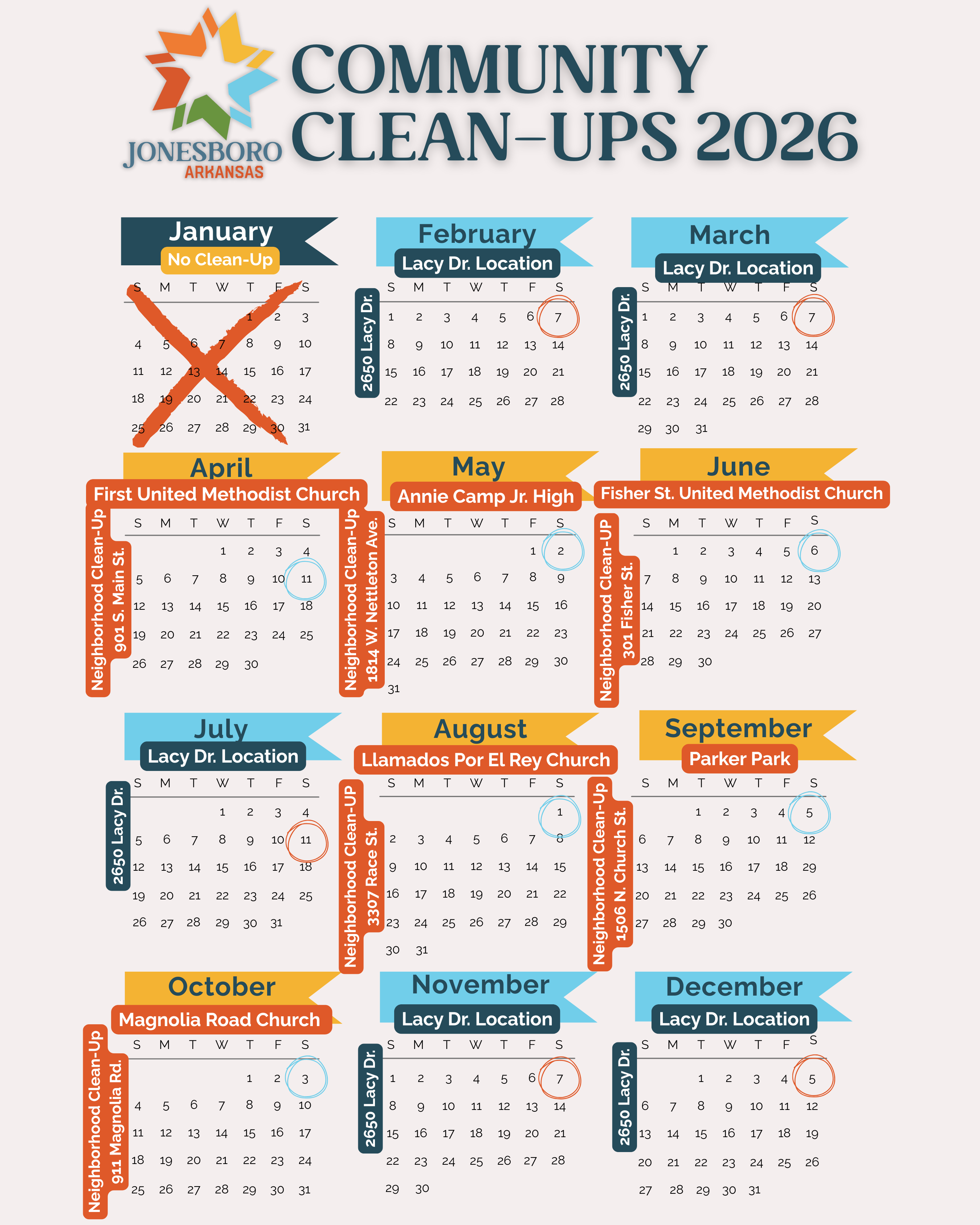 Clean Up Calendar 2026