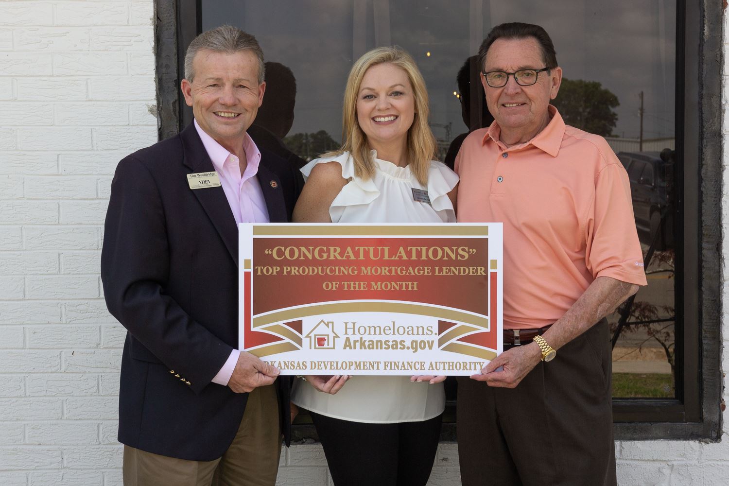 Director of Outreach at ADFA Tim Wooldridge, Branch Manager of Supreme Lending Amanda Eaton, and May