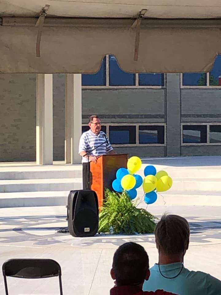 Mayor Perrin Speaking at Rotary Anniversary-August 1 2019
