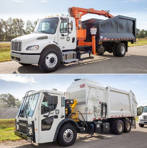 New Knuckle Boom and Automated Refuse sanitation trucks.