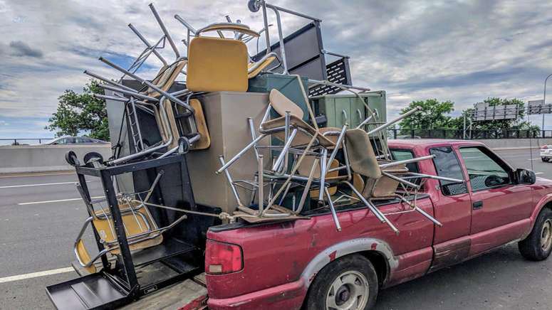 unsecured truck