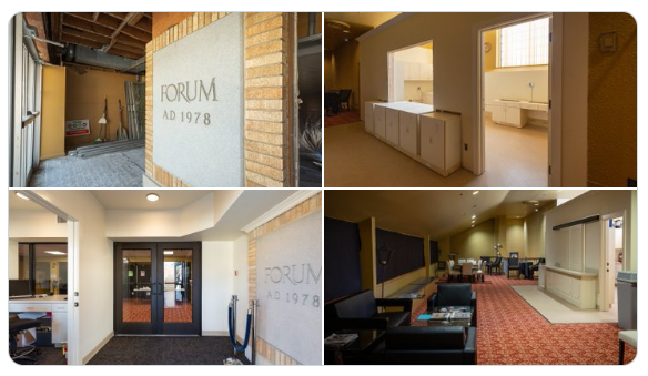 Forum before and after renovations.