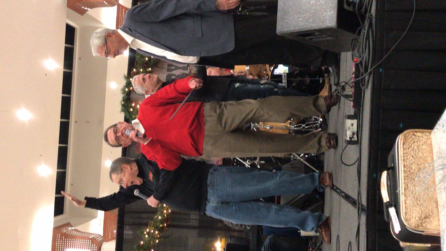 Mayor Perrin on stage with Trey Stafford and Senator John Cooper