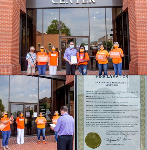 Jonesboro Mayor Perrin proclamation for Moms Demand Action Arkansas; June 5th, 2020