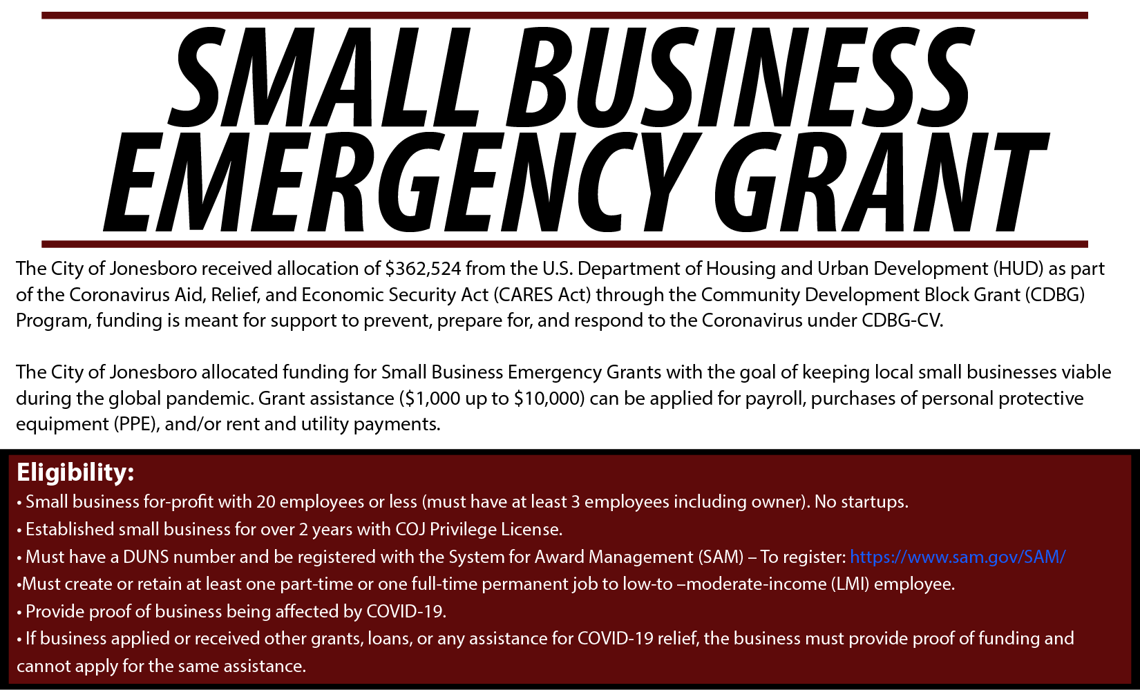 small business emergency grant