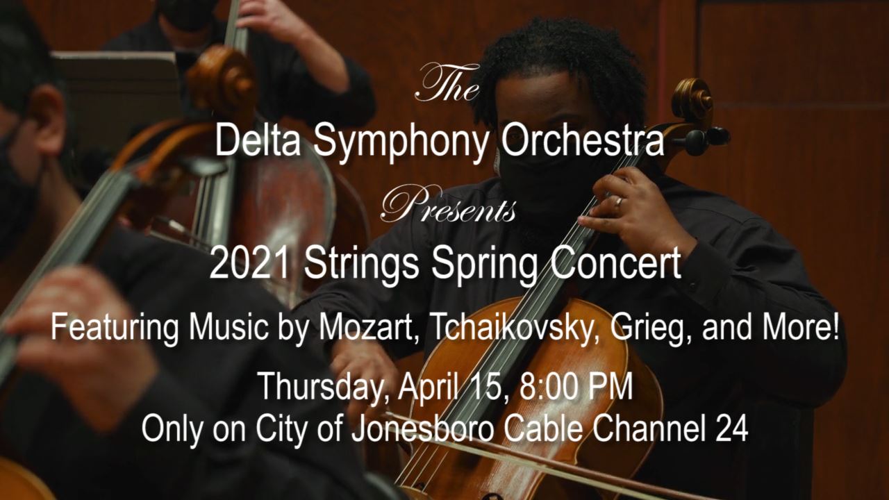 Delta Symphony Orchestra Spring Strings Concert 2021 Promo Graphic