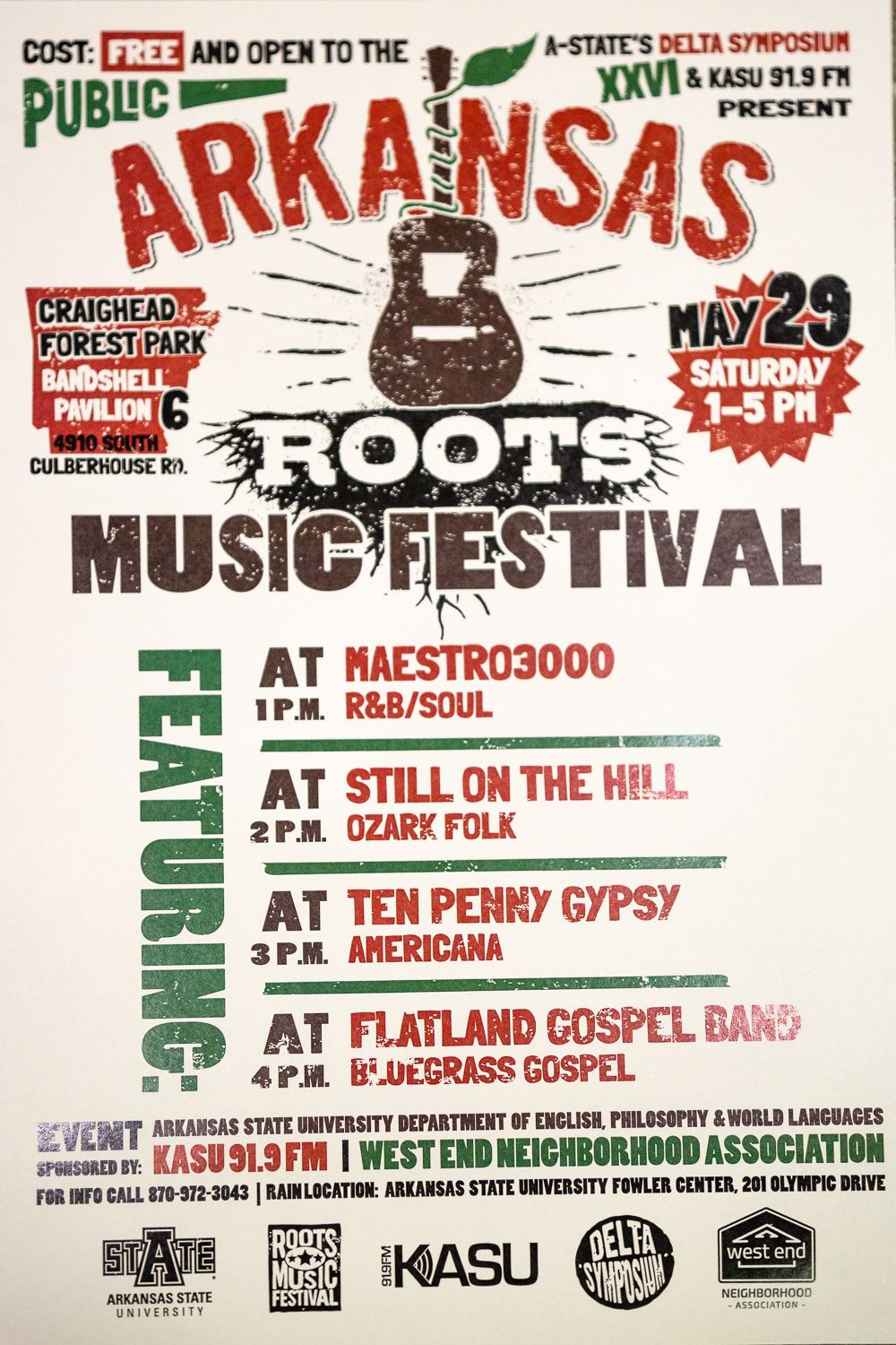 Arkansas Roots Music Festival Poster