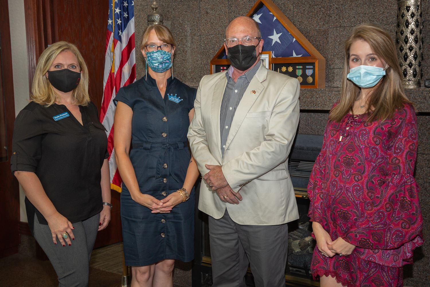 Katie Prescott, Stacy Waltz, Mayor Copenhaver and Lakyn Williams standing beside each other
