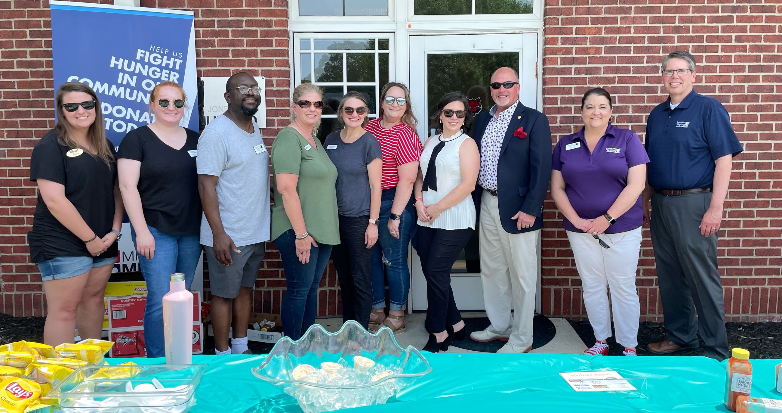 Mayor Copenhaver along with members of Chamber of Commerce