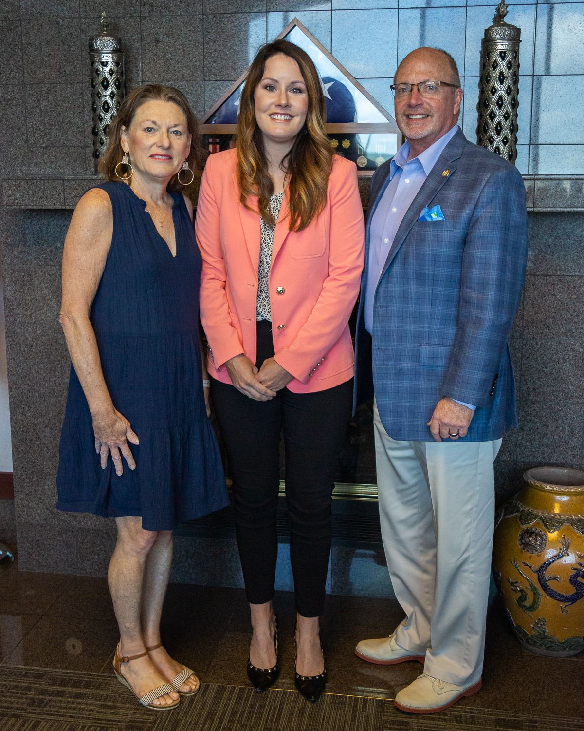 Beverly Parker, Colbie Jones, and Mayor Copenhaver standing together 
