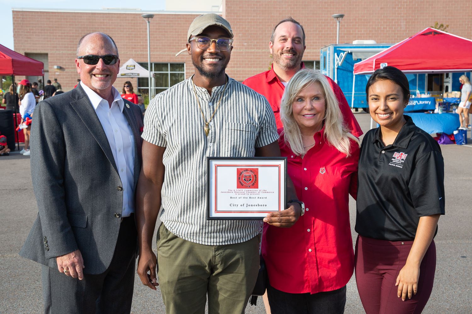 Mayor Copenhaver and city employees with the Best of the Best Award