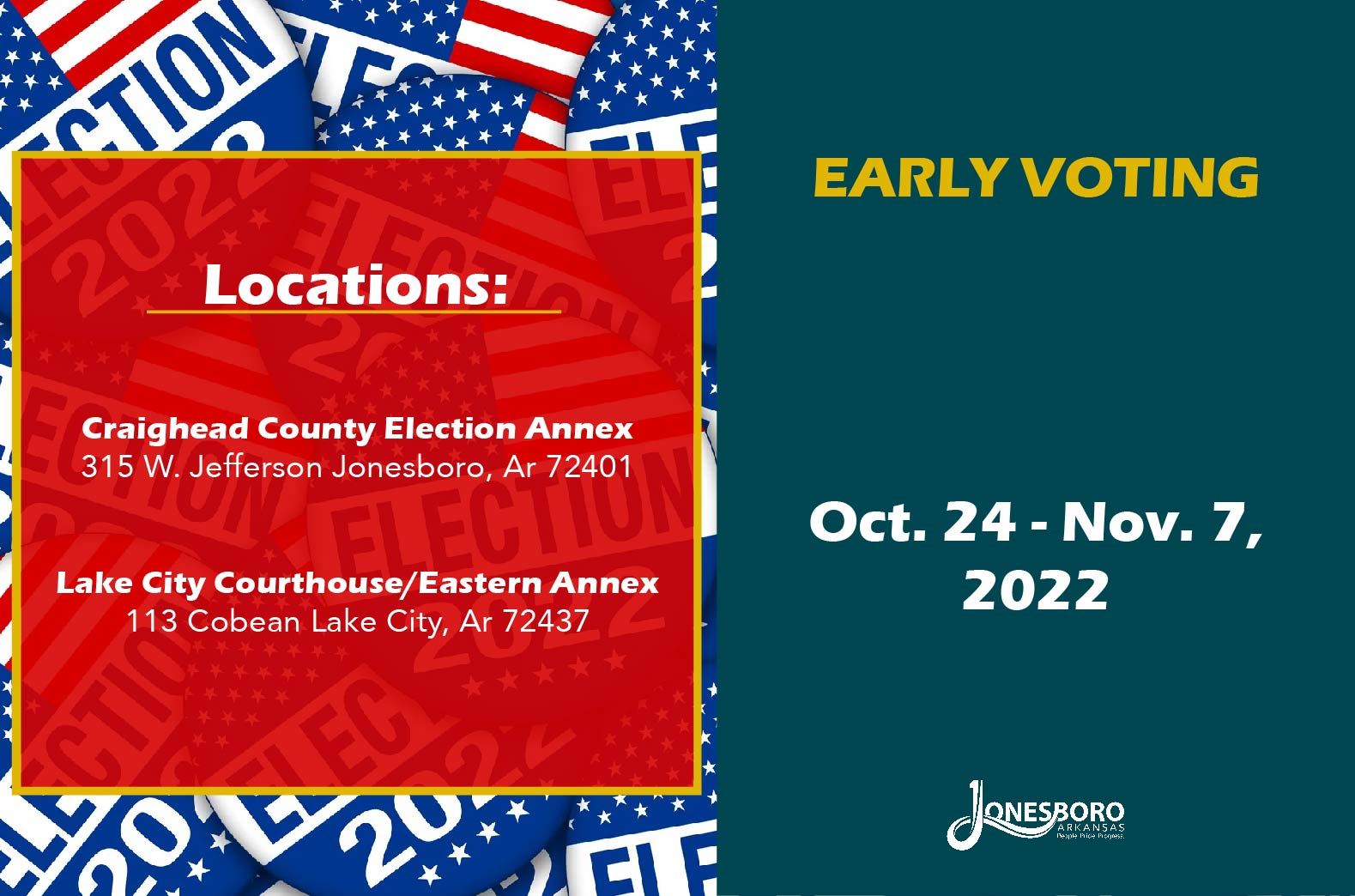 2022 Early Voting graphic
